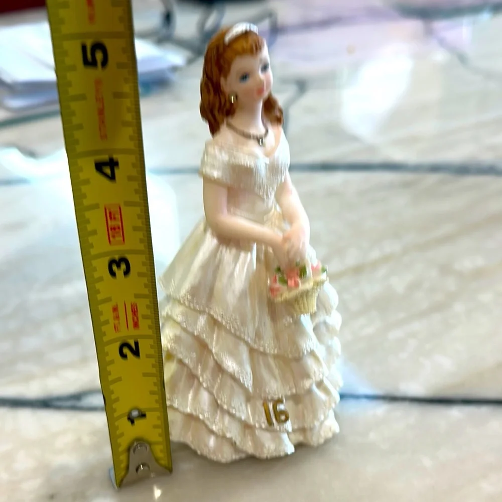 Sweet 16 Keepsake Gift or Cake Topper-Ceramic - Resin Figurines-Girl